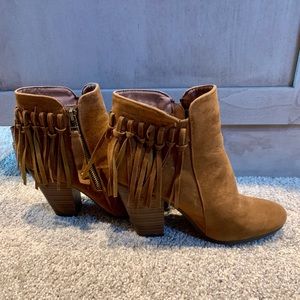 Leather Fringe booties